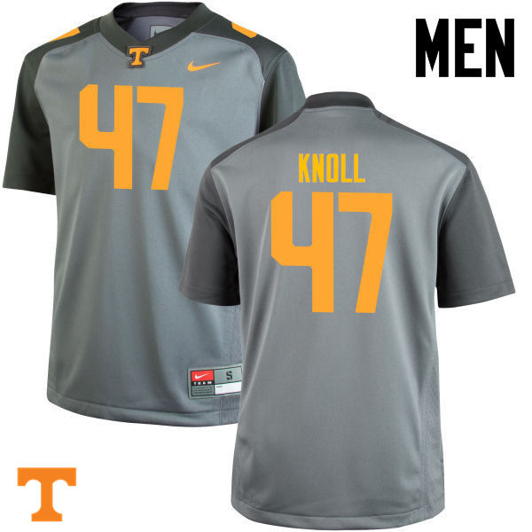 Men #47 Landon Knoll Tennessee Volunteers College Football Jerseys-Gray